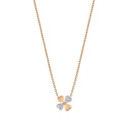 0,04 Karat Pırlanta Yonca Kolye - 