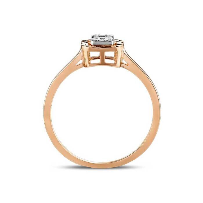 0,07 Karat Pırlanta Efektli Baget Yüzük - 3