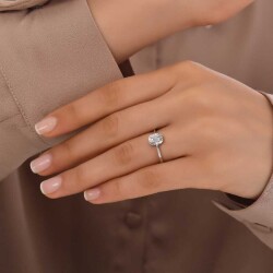 0,08 Karat Pırlanta Baget Yüzük - 2