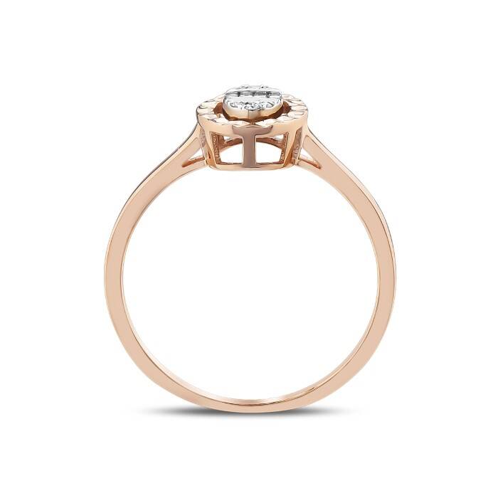 0,08 Karat Pırlanta Baget Yüzük - 3