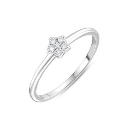 0,08 Karat Pırlanta Yıldız Yüzük - 2