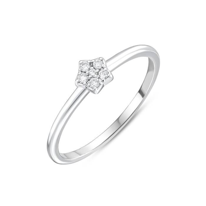 0,08 Karat Pırlanta Yıldız Yüzük - 2