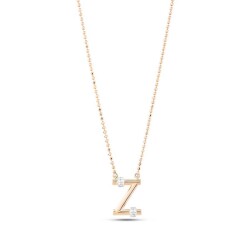 0,08 Karat Pırlanta (Z) Harfli Kolye - 2