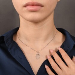 0,09 Karat Pırlanta Fantezi Kolye - 3