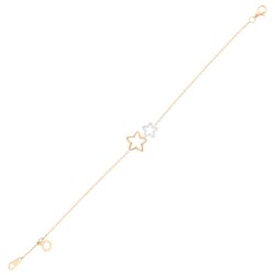 0,11 Karat Pırlanta Yıldız Bileklik - 