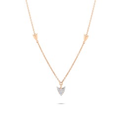 0,11 Karat Pırlantalı Ok Figür Kolye - 2