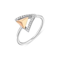 0,11 Karat Üçgen Tasarım Yüzük - 2