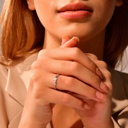 0,13 Karat Pırlanta Yüzük - 3