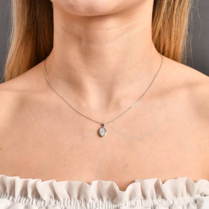 0,14 Karat Pırlanta Fantezi Kolye - 3