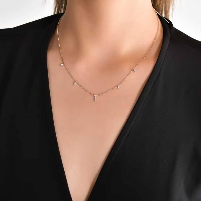 0,16 Karat Pırlanta Kolye - 3