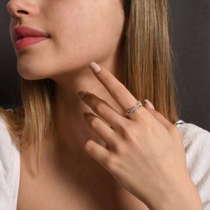 0,16 Karat Pırlanta Tasarım Yüzük - 4