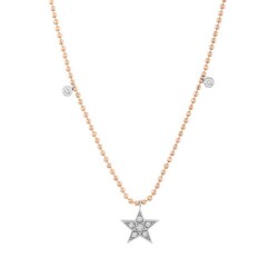 0,17 Karat Pırlanta Yıldız Kolye - 