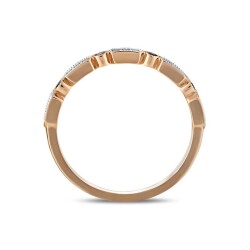 0,17 Karat Pırlantalı Safir Yüzük - 3