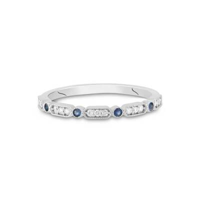 0,17 Karat Pırlantalı Safir Yüzük - 1