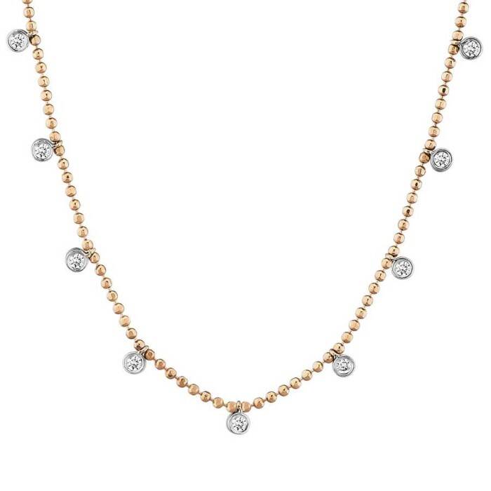 0,20 Karat Pırlanta Sıra Taşlı Kolye - 1