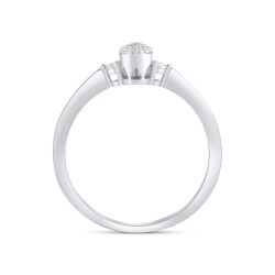 0,20 Karat Pırlanta Damla Yüzük - 3