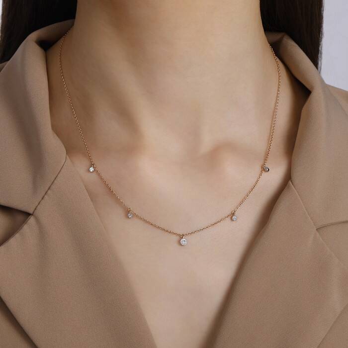 0,20 Karat Pırlanta Kolye - 3