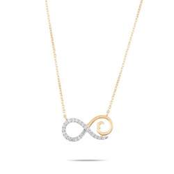 0,20 Karat Pırlanta Sonsuzluk Kolyesi - 