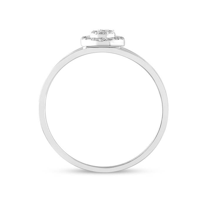 0,21 Karat Pırlanta Baget Yüzük - 3