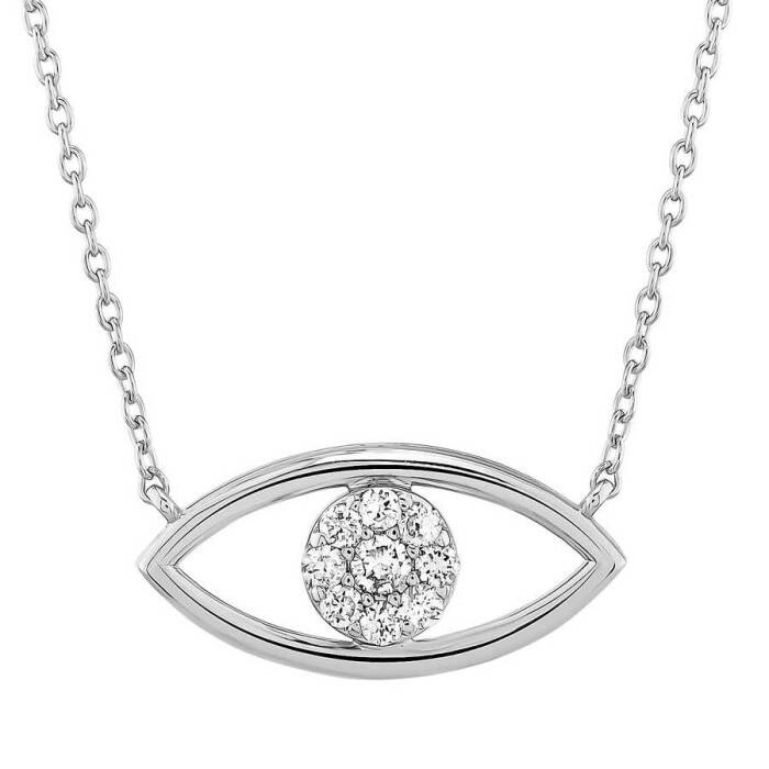 0,22 Karat Pırlanta Göz Kolye - 2