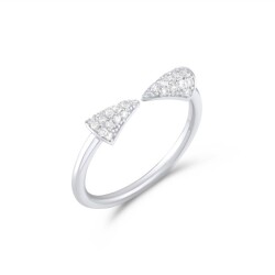 0,22 Karat Pırlanta Papyon Yüzük - 2