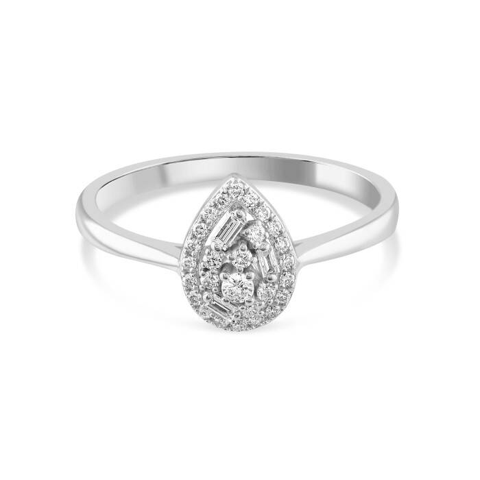 0,22 Karat Pırlanta Baget Yüzük - 1