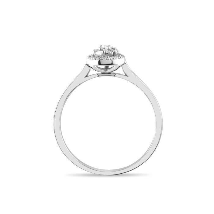 0,22 Karat Pırlanta Baget Yüzük - 3