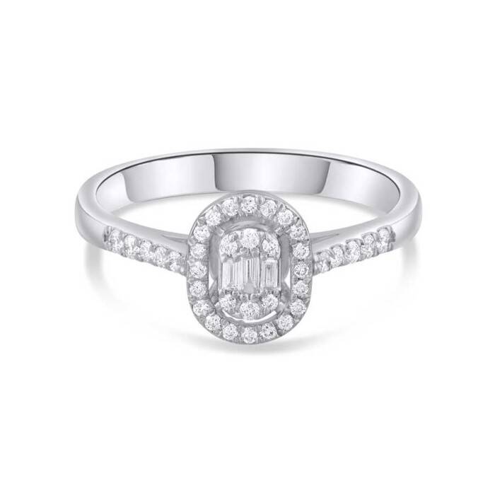 0,23 Karat Pırlanta Baget Yüzük - 2