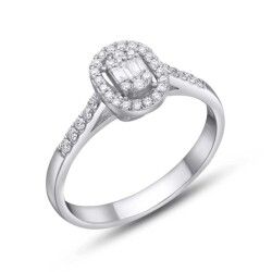 0,23 Karat Pırlanta Baget Yüzük - 3