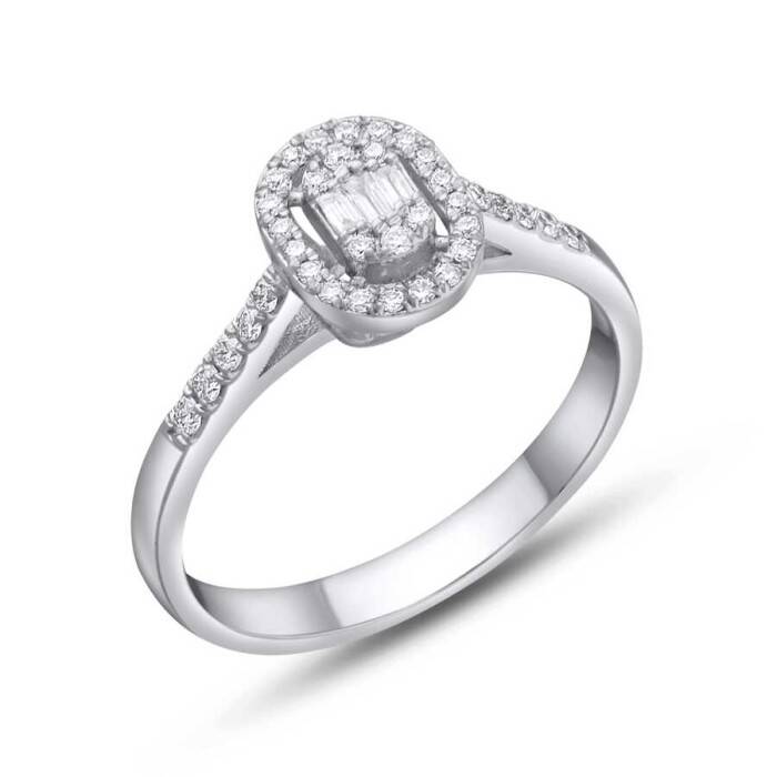 0,23 Karat Pırlanta Baget Yüzük - 3