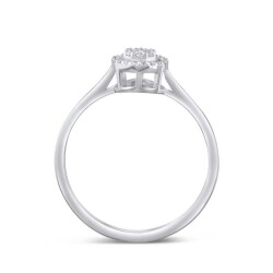 0,23 Karat Pırlanta Baget Yüzük - 4