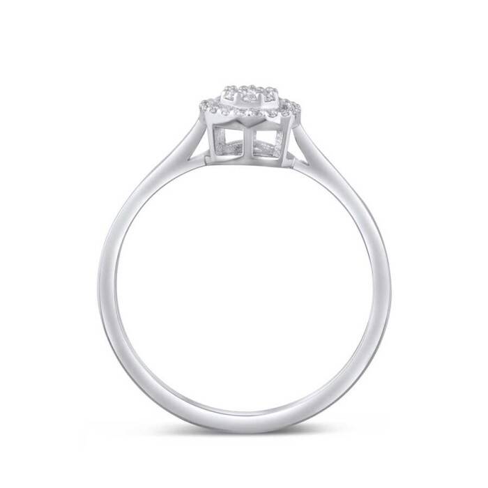 0,23 Karat Pırlanta Baget Yüzük - 4