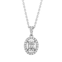 0,24 Karat Pırlanta Baget Kolye - 