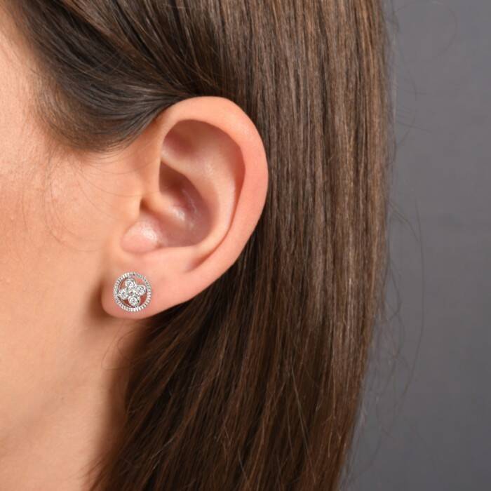 0,24 Karat Pırlanta Küpe - 3