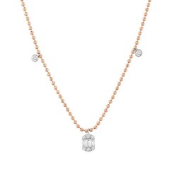 0,27 Karat Pırlanta Baget Kolye - 