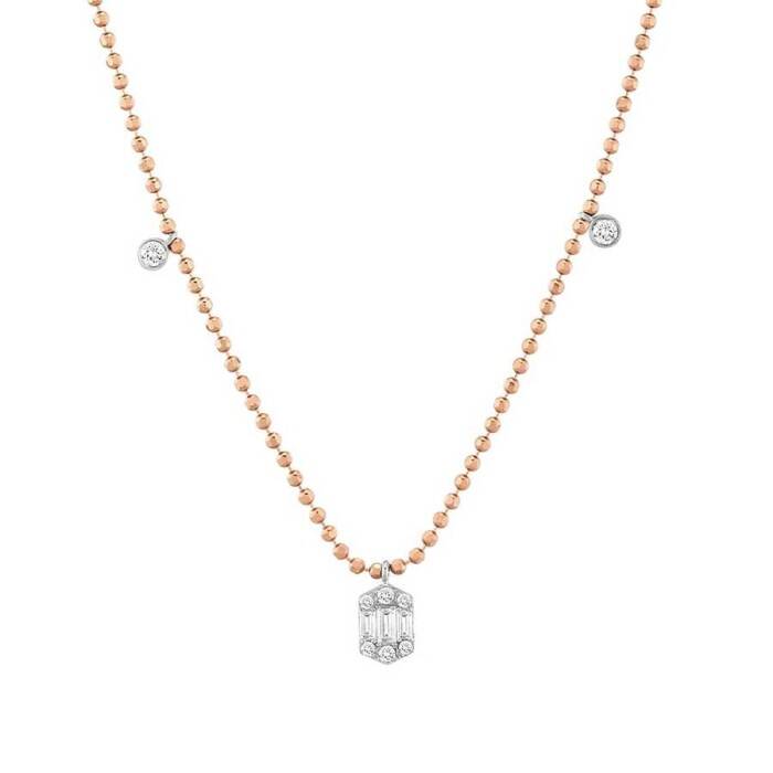 0,27 Karat Pırlanta Baget Kolye - 1