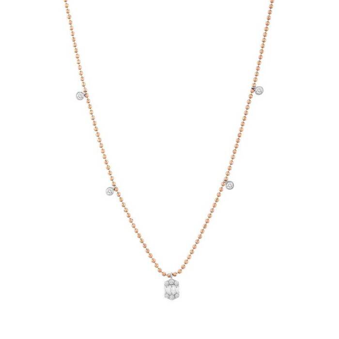 0,27 Karat Pırlanta Baget Kolye - 2