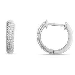 0,29 Karat Pırlanta Halka Küpe - 