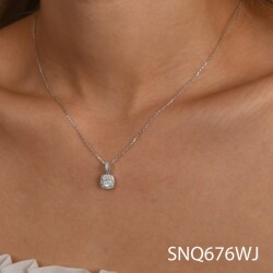 0,30 Karat Pırlanta Baget Kolye - 2