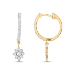 0,30 Karat Pırlanta Küpe - 