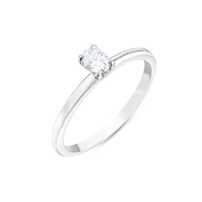 0,30 Karat Pırlanta Oval Tektaş Yüzük - 1