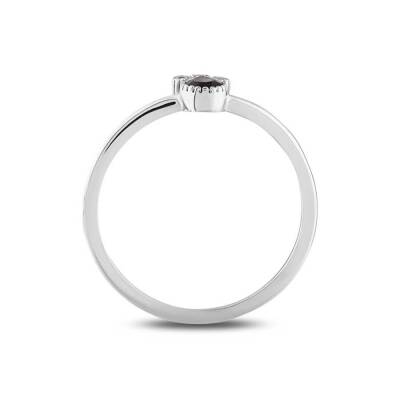 0,30 Karat Pırlantalı Safir Yüzük - 3
