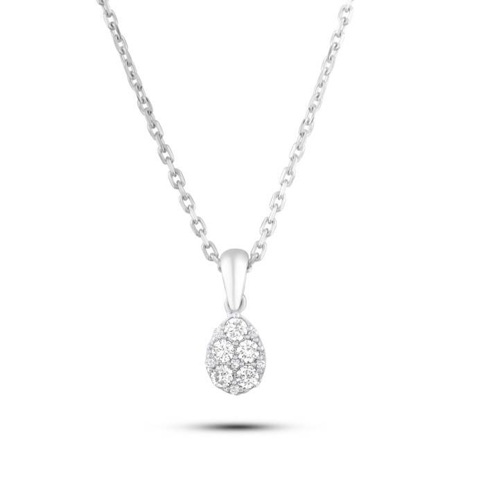 0,31 Karat Pırlanta Invisible Kolye - 1