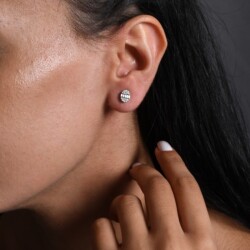 0,31 Karat Pırlanta Baget Küpe - 2