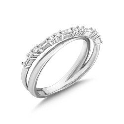 0,31 Karat Pırlanta Baget Yüzük - 2