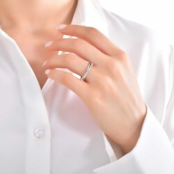 0,31 Karat Pırlanta Baget Yüzük - 4