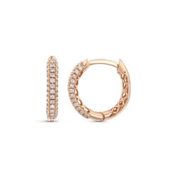 0,32 Karat Pırlanta Halka Küpe - 