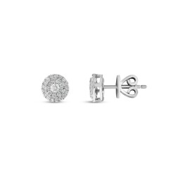 0,32 Karat Pırlanta Invisible Küpe - 