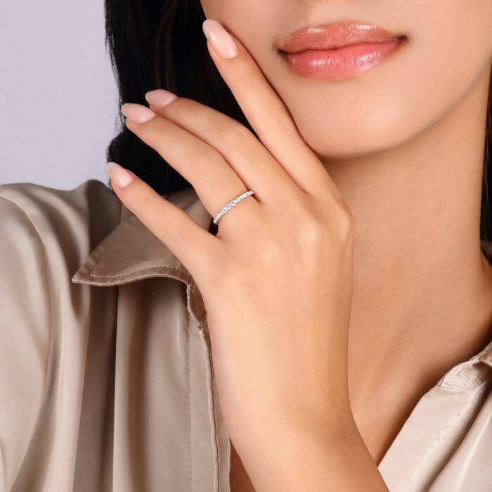 0,32 Karat Pırlanta Yarımtur Yüzük - 3