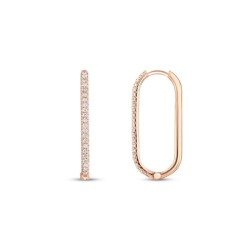 0,33 Karat Pırlanta Halka Küpe - 